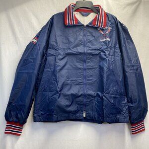 Wave One Windbreaker Rain Jacket Full Front Zipper Men Medium Blue Zip Pockets